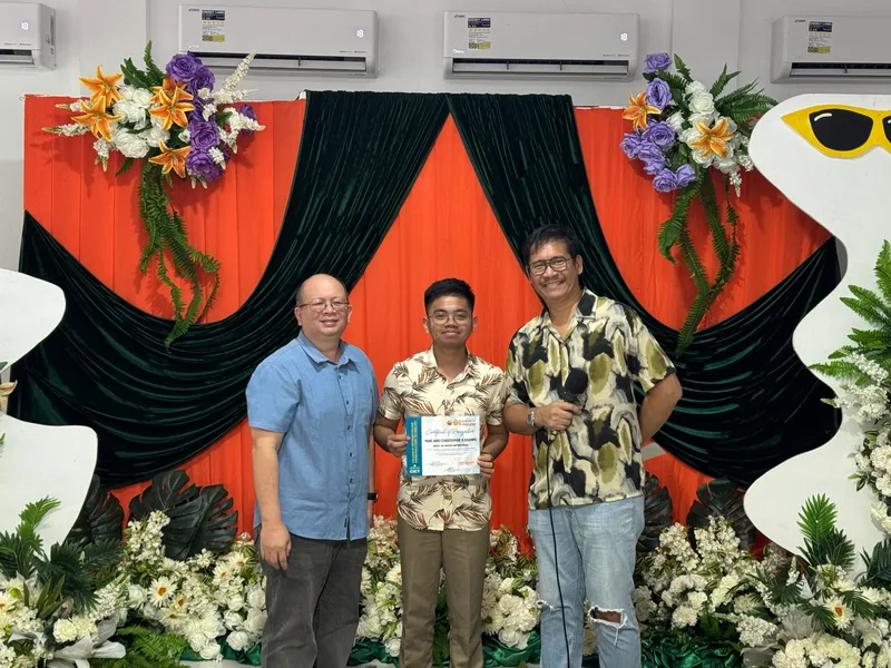 Receiving an award — Auxiliare capstone project